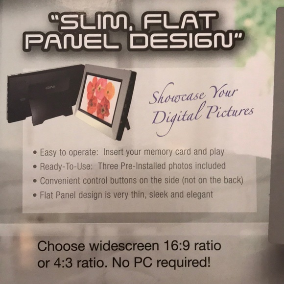 NWT Giinii 8” LCD Widescreen Digital Picture Frame - Picture 2 of 5